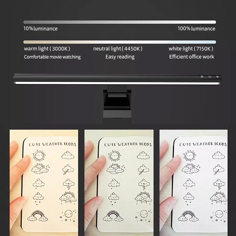 42CM LED Desk Lamp PC Computer Screen Hanging Monitor Light Bar Wireless Remote Control Stepless Dimming For Bedroom Study Room