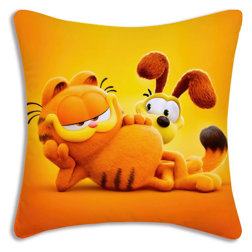 Cute Cartoon Garfields Pillow Covers Cartoon Sofa Decorative Home Double-sided Printing Short Plush Cute Cushion Cover