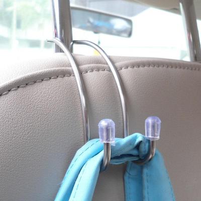 2pcs Seat Back Organizers Stainless Steel Universal Car Headrest Bag Hangers Strong Durable Auto Backseat Storage Hooks