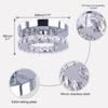 Modern Mini Led Chandelier Semi Flush Mount Crystal Lighting Ceiling Crystal Lamp for Bedrooms Dinning Rooms Hallway Round White