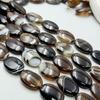 Silk-Wrapped Natural Agate Oval Beads for DIY Jewelry Accessories