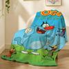 O-oggys and the Cockroaches Throw Lightweight 240g Flannel Blanket Soft Skin-friendly for Summer Cooling