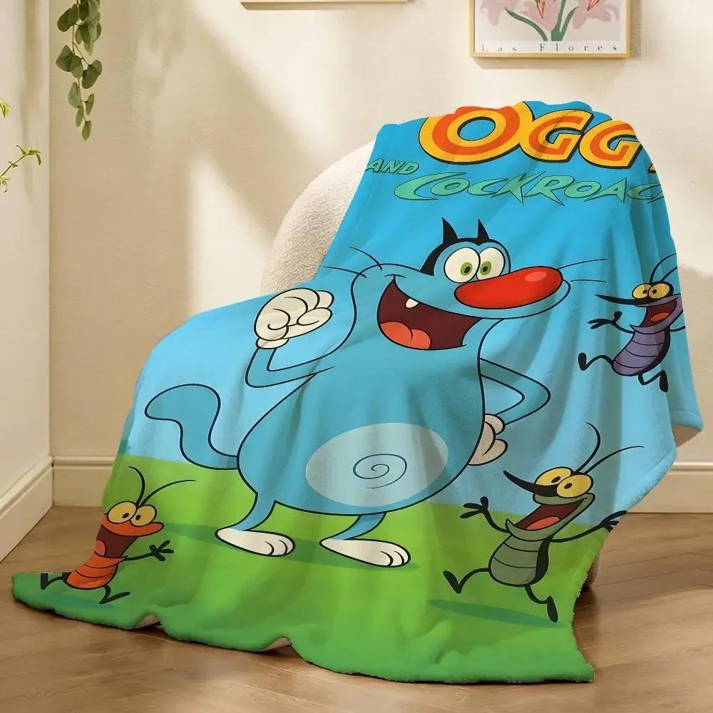 O-oggys and the Cockroaches Throw Lightweight 240g Flannel Blanket Soft Skin-friendly for Summer Cooling