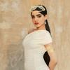 European & American Alloy Leaf Headband with Flower Earrings and Baroque Crown Hair Comb for Brides