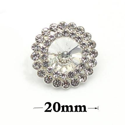 NEW Flower Crystal 10 pieces 20mm/25mm Alloy Rhinestones Diamond Buttons Diy Decoration Shank Handmade Sewing Garment Accessory