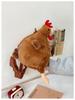 Borsa a tracolla piccola in peluche carina da donna, borsa per cellulare a forma di pollo dei cartoni animati di grande capacità per ragazza