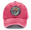 New hat printed dragon logo fashionable washed old retro cap men's sunshade baseball cap