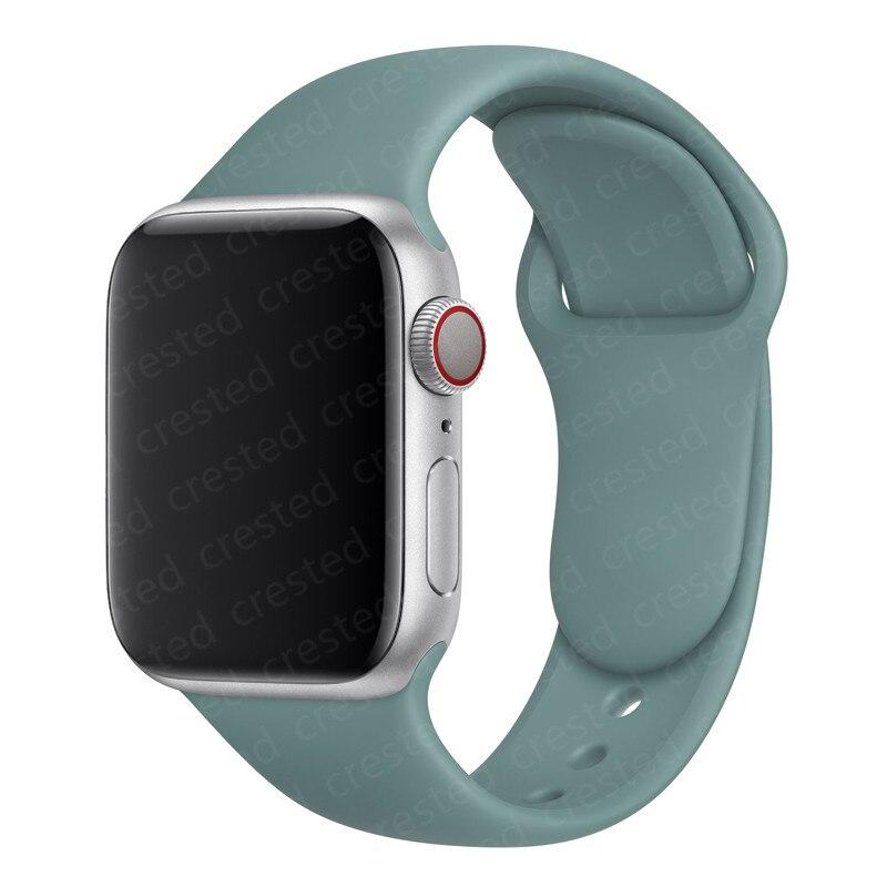 Silicone Strap For Watch Band 44mm 40mm 38mm 42mm Rubber Belt Wristband Bracelet iWatch1 2 3 4 5 Se 6 Band