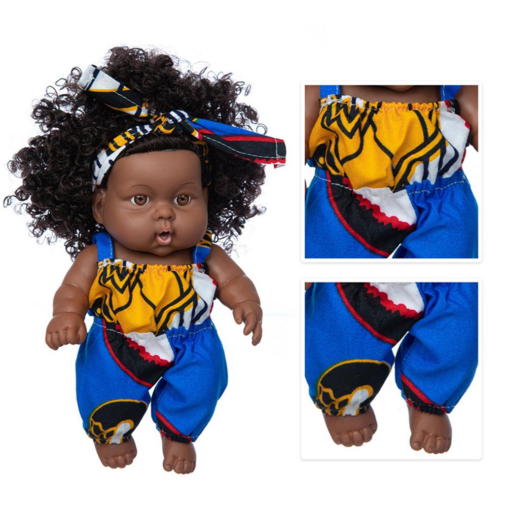 8 inch Black Dolls African Girl Dolls Lifelike Baby Play Doll for Kids Birthday Gift