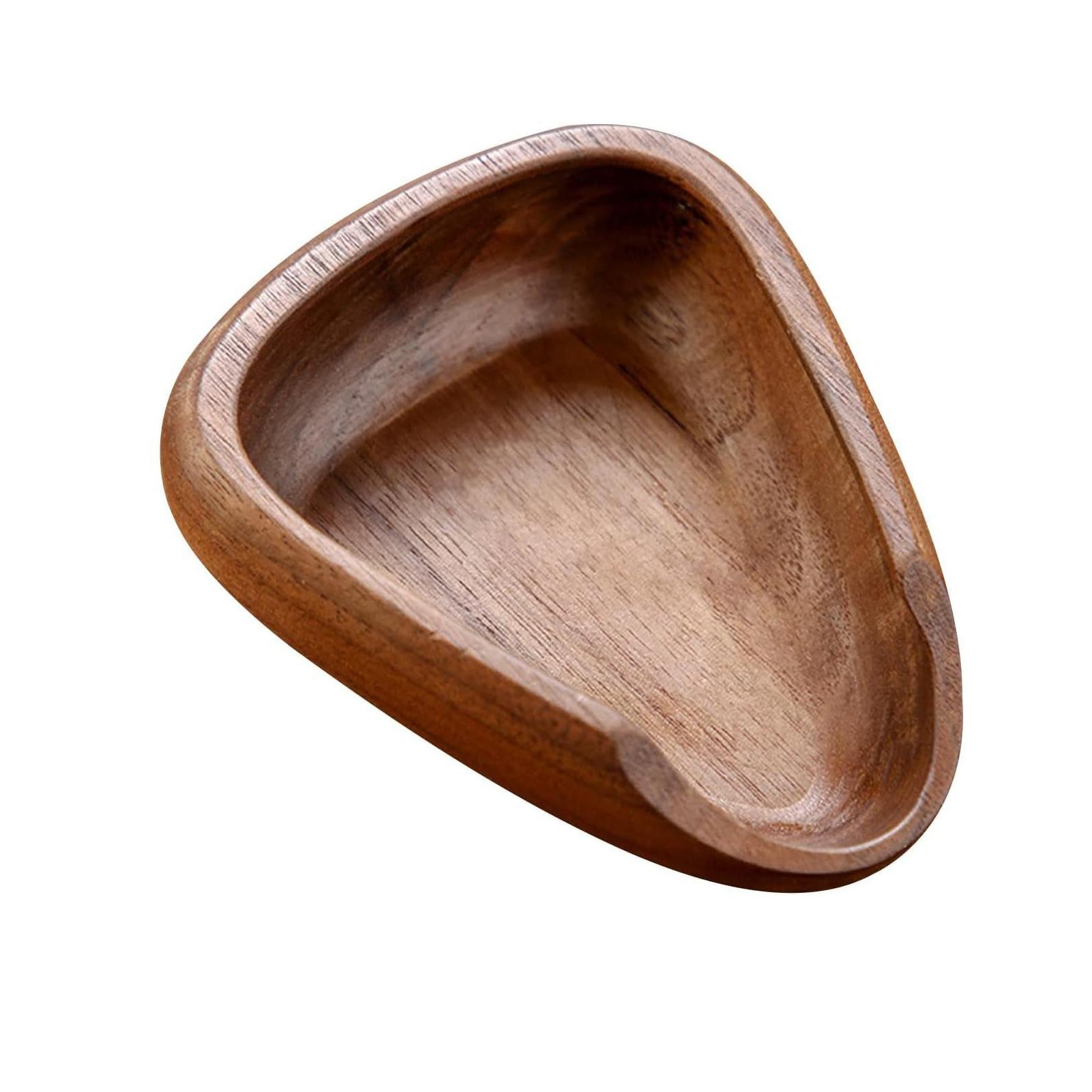 

Wooden Coffee Bean Dosing Bowl With Small Spoon Rest Natural Walnut Wood For Coffee Dosing Cup