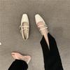 2025 Spring and Autumn New Design Sense French Retro Mary Jane Flats Single Shoes One Word with Buckle Women's Shoes
