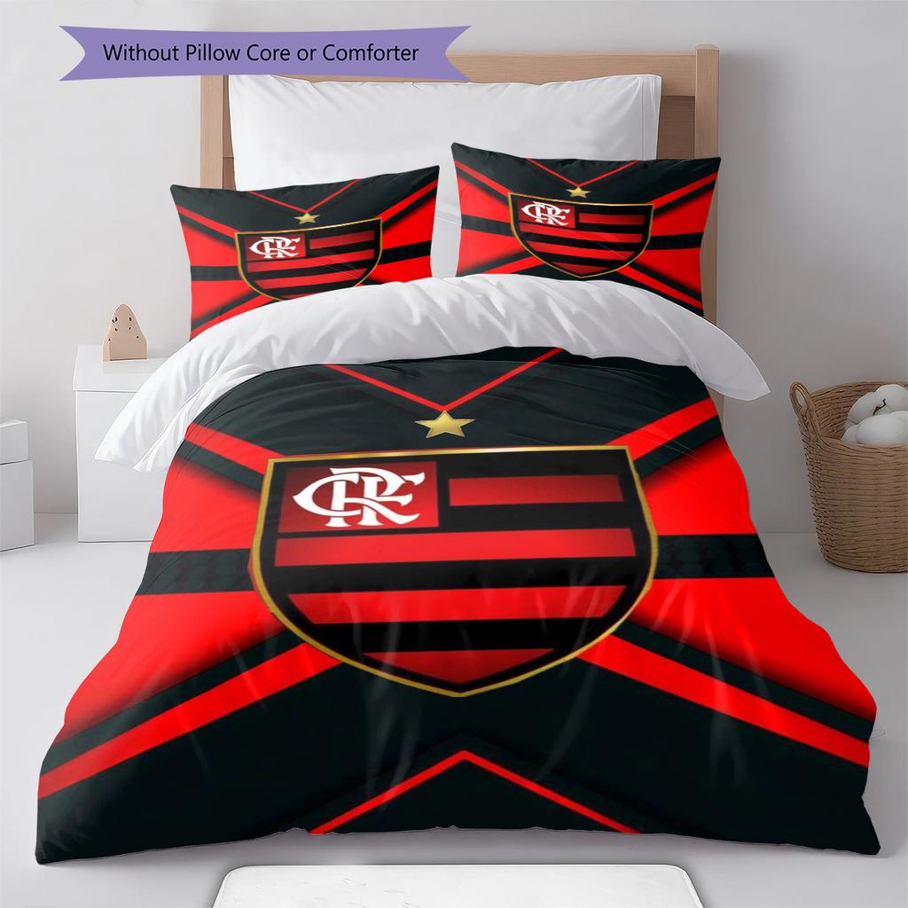 Flamengo Pattern Bedding Set Quilt Cover Pillowcase Home Decor Gift (1 * Duvet Cover + 2 * Pillowcase, Without Core)