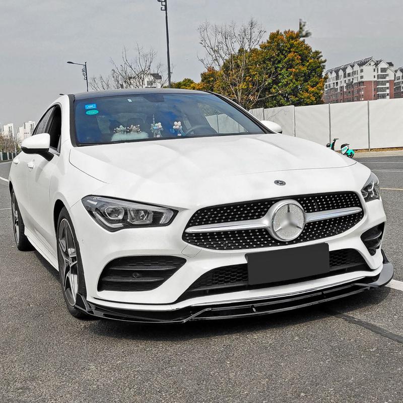 Car Front Bumper Lip Diffuser Spoiler Guard For Mercedes Benz CLA Class C118 X118 W118 CLA180 200 220 250 CLA35 45 AMG 2019-2023