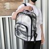 PVC Students School Bag Waterproof Clear Shoulder Bag Casual Transparent Backpack  Outdoor