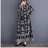 Long sleeve Plus size Cotton vintage Floral new in dresses for women casual loose spring autumn dress
