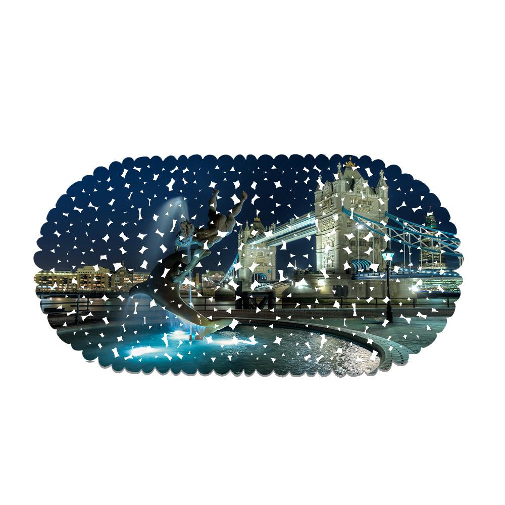 

Night View Bathroom Mat Non-Slip Mat Hotel Bathroom Floor Mat Bathtub Foot Mat Suction Cup Mat 35*70CM