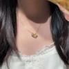Premium Sense Full Diamond Presbyopia Tetragonal Star Pendant Collarbone Chain Light Luxury Design Sense Simple Zircon Necklace Female