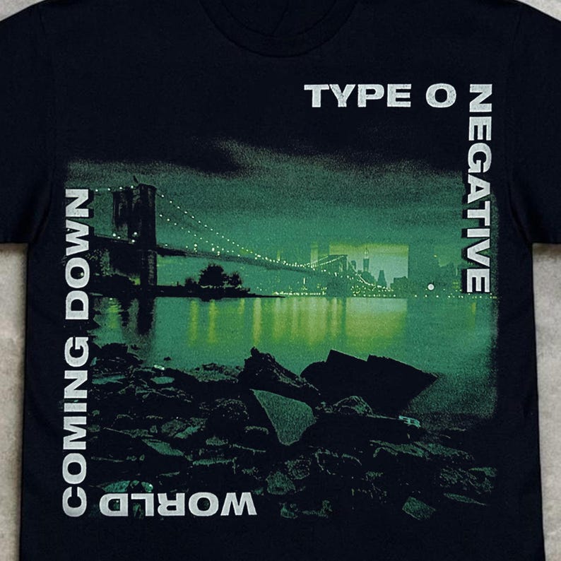 Type O Negative World Coming Down Tee Vintage Goth Band Oversized T-shirt Cotton Men Women Streetwear Harajuku Female Male Clothing