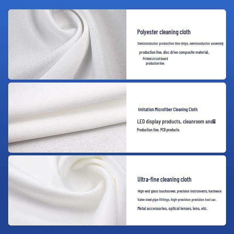 Precisions Mikrofiber Luddfritt Tyg 9x9" för Optisk Lins & Instrument Dammborttagning, Klass 100 Renrum