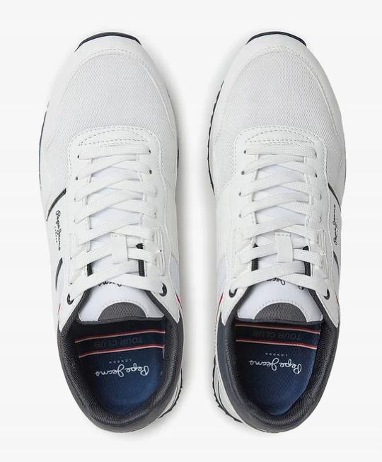 Pepe Jeans Tour Club Heren Schoenen Wit Laag Sportief 42 Awe
