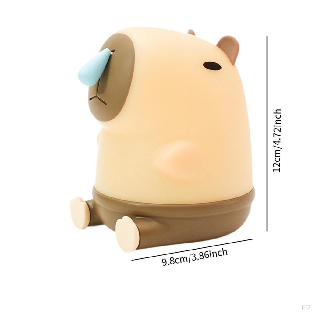 Cute Capybara Night Light Nursery Nightlight Pull Cord Switch Bedside Lamp Kid for