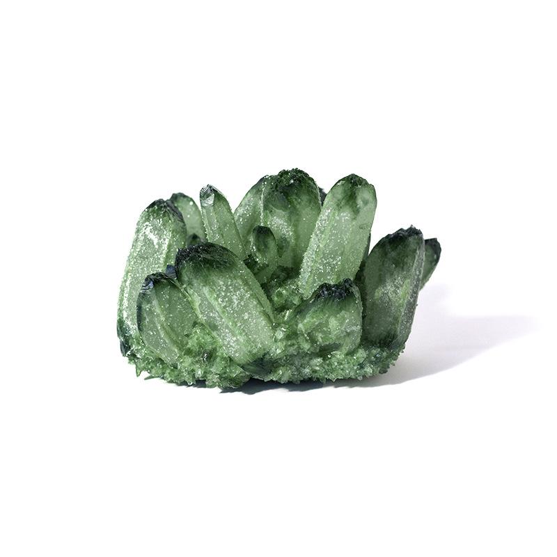 Green & Purple Natural Crystal Cluster Ornaments for Home Decoration & Desktop Display