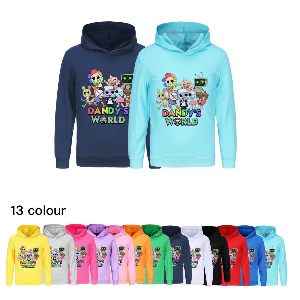 5407 Multi-color Kids Boys Girls Dandy World Printed Hoodies Trousers Clothes Set