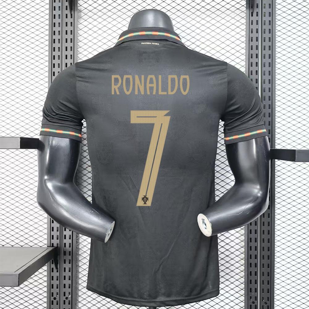 

Portugal 2026 World Cup Black Panther Jersey: Eusébio Commemorative Edition. S