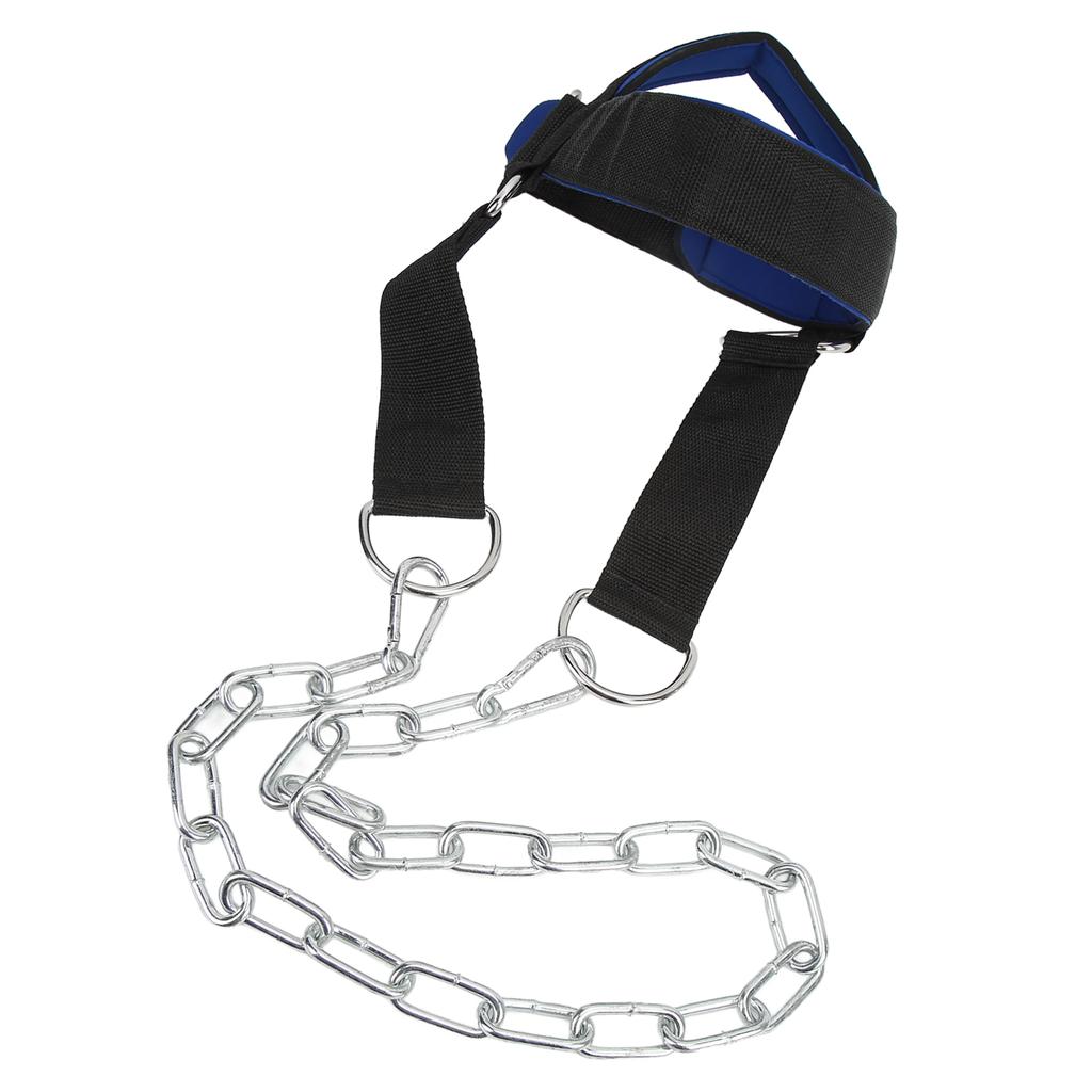 Sports Neck Weight Lifting Harness Neck Strap Trainer with Adjustable Steel Chain for Workout Fitness