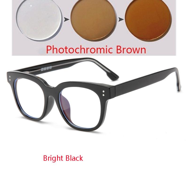 Anti Blue Rays Oval Prescription Glasses For The Nearsighted Women Men Myopia Photochromic Spectacles 0 -0.5 -0.75 To -6.0