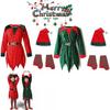 Christmas Kid Elf Costume Santa Claus Cosplay Fancy Dress Xmas Festive Outfits