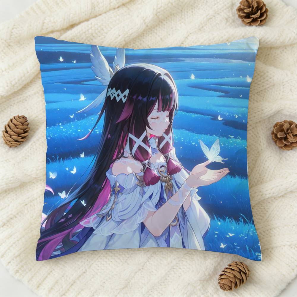 

Columbina GGenshin Doublesided Printed Square Decorative Cushion Cover for Sofa Living Room Home Decor 30x30 cm