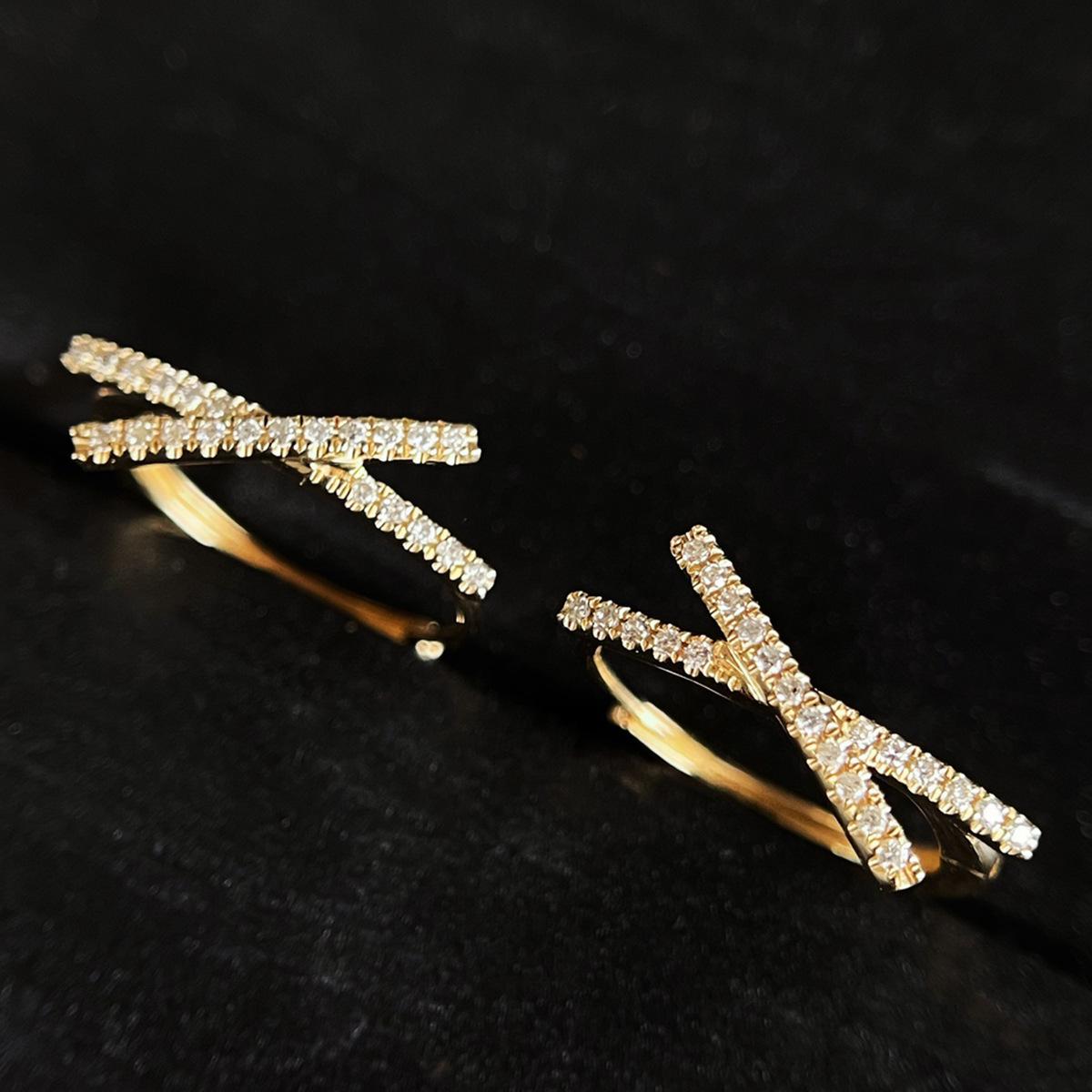 

Red Elk s925 Sterling Silver 18k Gold X-Shaped Women s Ear Cuffs 925 Sterling Silver