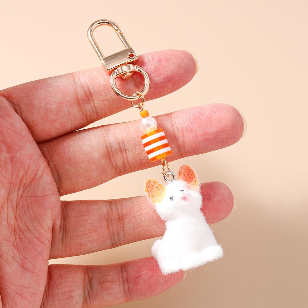Cute Puppy Dog Keychain 3D Animal Key Ring Pendants for Women Girls Handbag Decor DIY Kid's Jewelry Gift