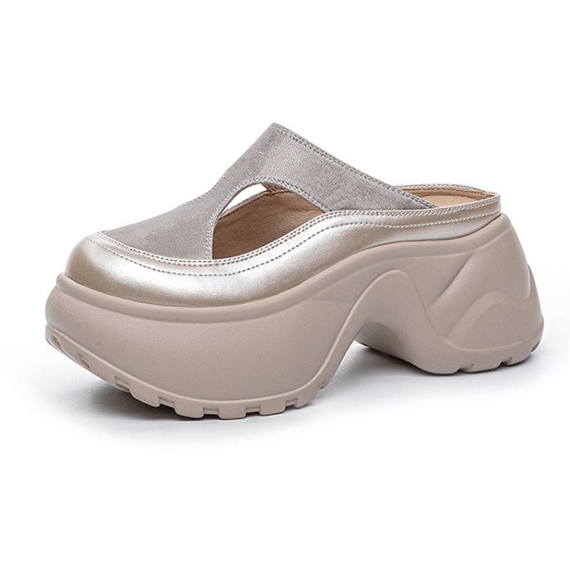 Summer High Thick Bottom Summer Shoe Casual Height Increase Party Modern Versatile Platform Women Sandals Baotou Slippers