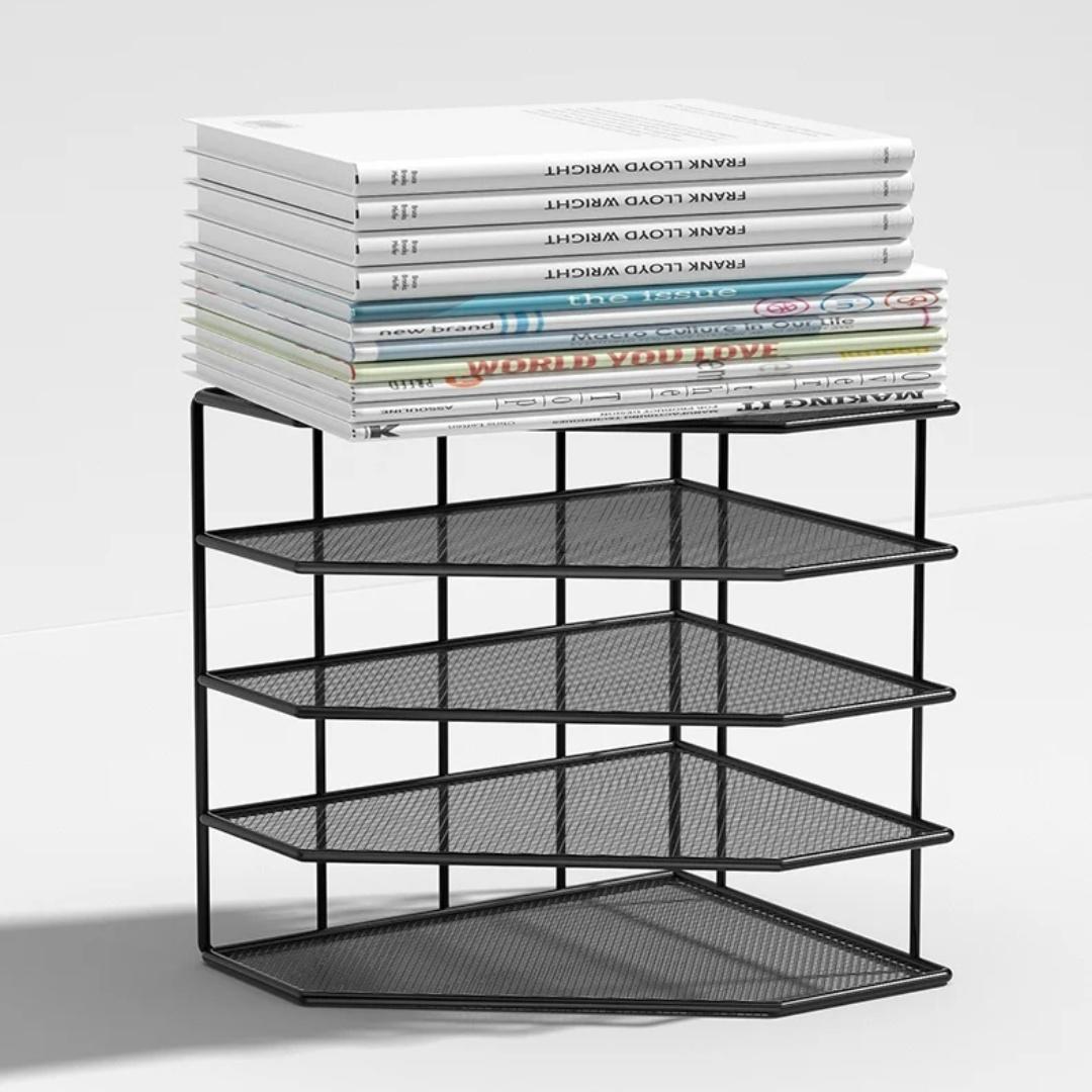 Металлическая подставка для файлов Настольная полка для офиса Настольная стойка Папка для файлов Настольный ящик для хранения файлов Ящик для хранения данных Органайзер для канцелярских принадлежностей Файл