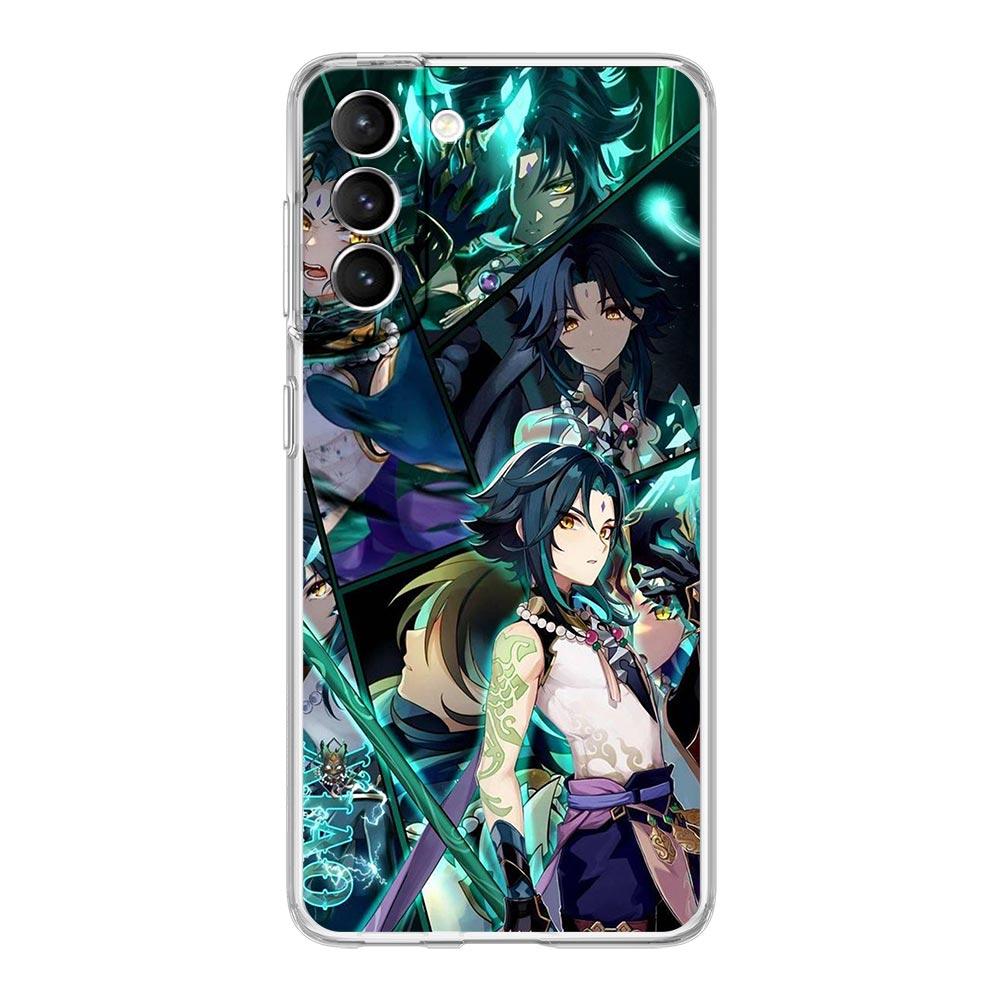 Etui na telefon dla Samsung Galaxy S24 Plus S23 S22 S21 S20 FE Ultra 5G S10 S10E S9 Miękkie Przezroczyste Etui Genshin impact ayato wanderer