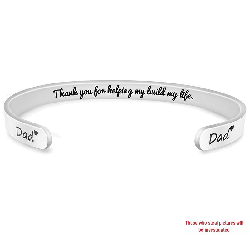 Otwarta bransoletka ze stali tytanowej z motywem krzyża - Idealny prezent na Dzień Ojca lub Boże Narodzenie.