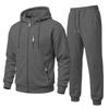 Men's Casual Athletic Track Suit 2 Piece with Hooded Jacket and Jogger Pants, Loose Fit for Fall Winter