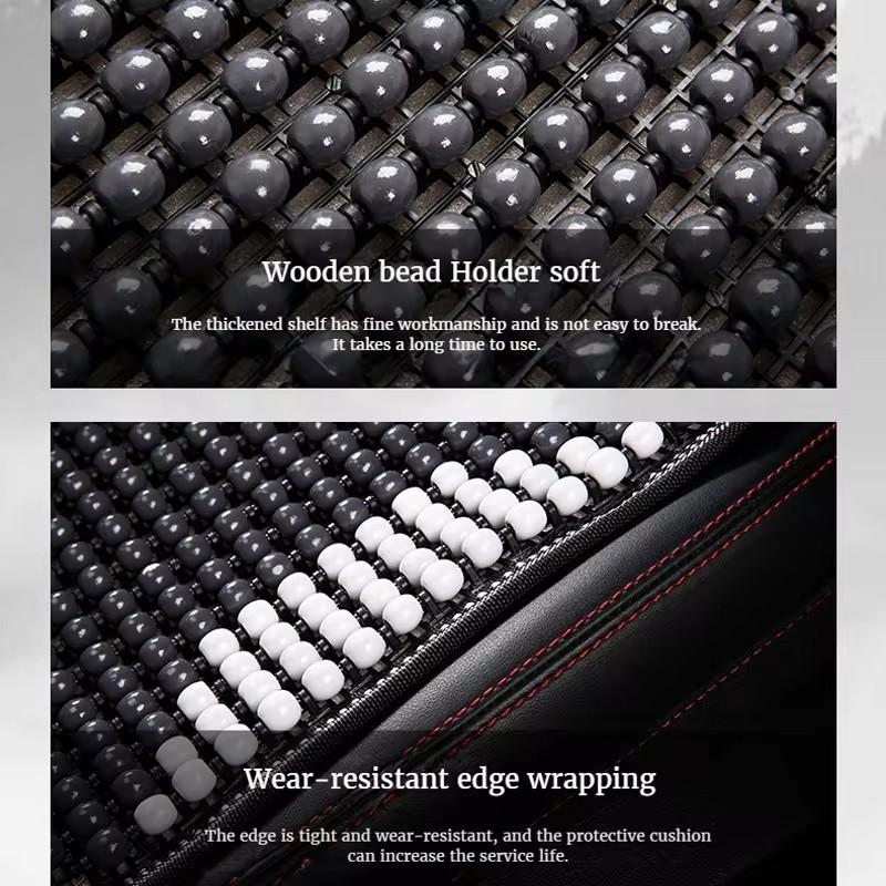 Letnia poduszka na siedzenie z drewnianych koralików Chłodna i oddychająca Wygodna Do użytku na wiele okazji