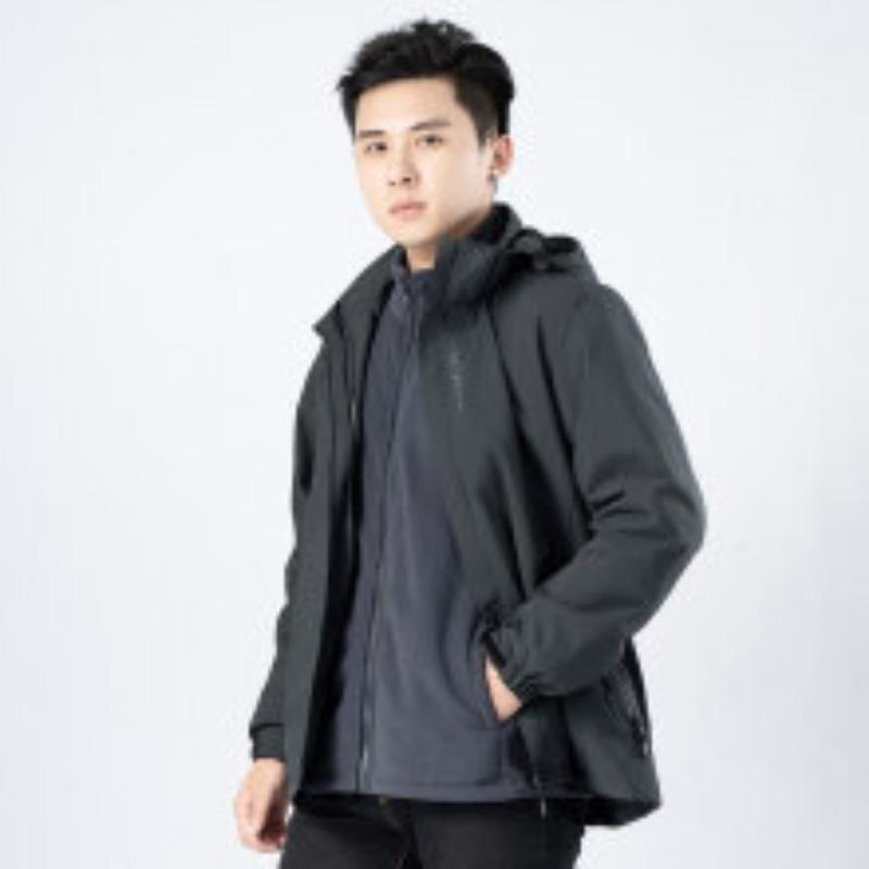 Outdoor Jackets for Men and Women, Fashionable Mountaineering Clothing, Three-in-one Detachable Velvet, Thickened and Warm Couple Winter Jackets