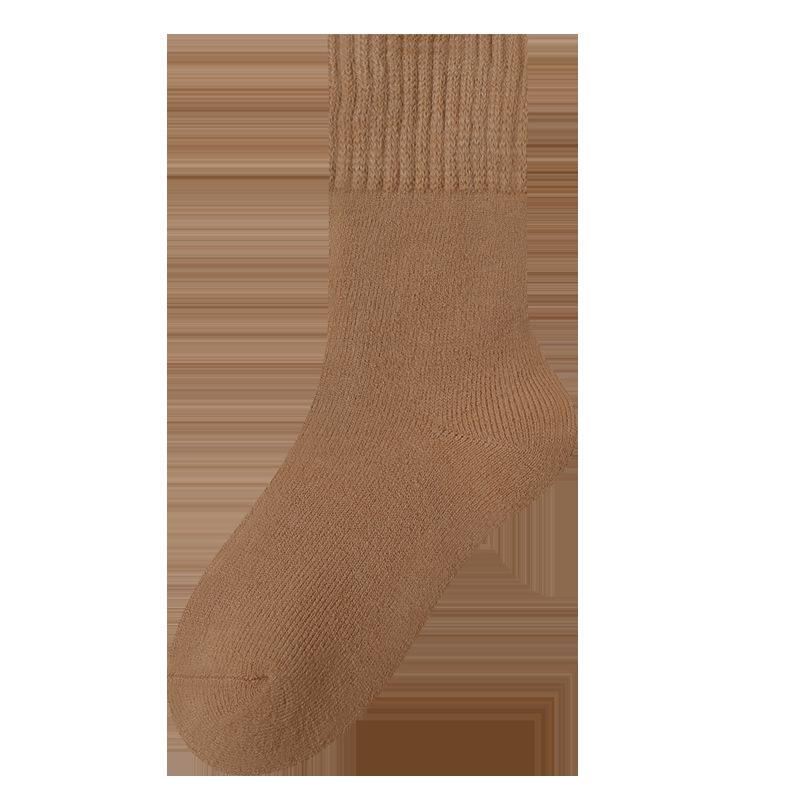 

«Женские плюшевые зимние носки — бархатные, толстые, теплые, средней длины, для дома и сна» No size