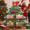 Christmas Candy Display Stand Tree Wooden Stand Acrylic Drawer Organizer for Holiday Window Party Dessert Table Treat Holder