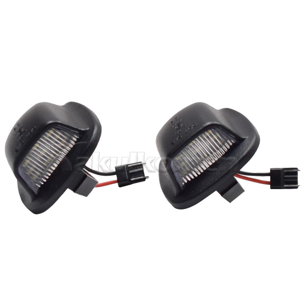 2Pcs White LED License Number Plate Light Lamp For Nissan Xterra (Roniz) WD22 1999-2004 Frontier Navara NP300 D22 1998-2004 2Pcs White Light