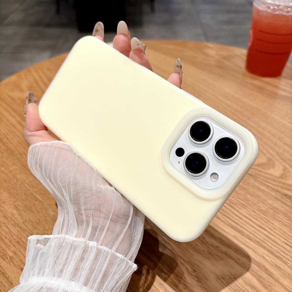 Applicable To IPhone 16 Jelly Liquid Silicone Mobile Phone Case Photo Button Apple 15 Solid Color Large Hole 14 Protective Cover