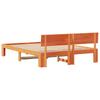 Bed Frame Wax Brown 140 x 200 cm Solid Pine Wood