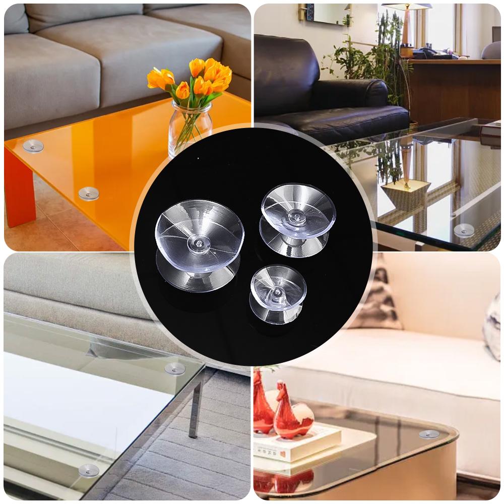 20/30/35mm Clear Double Sided Suction Cup Oxygen Tube Fixed Sucker Pads Glass Car Window Home Kitchen Table Top Spacer Holder