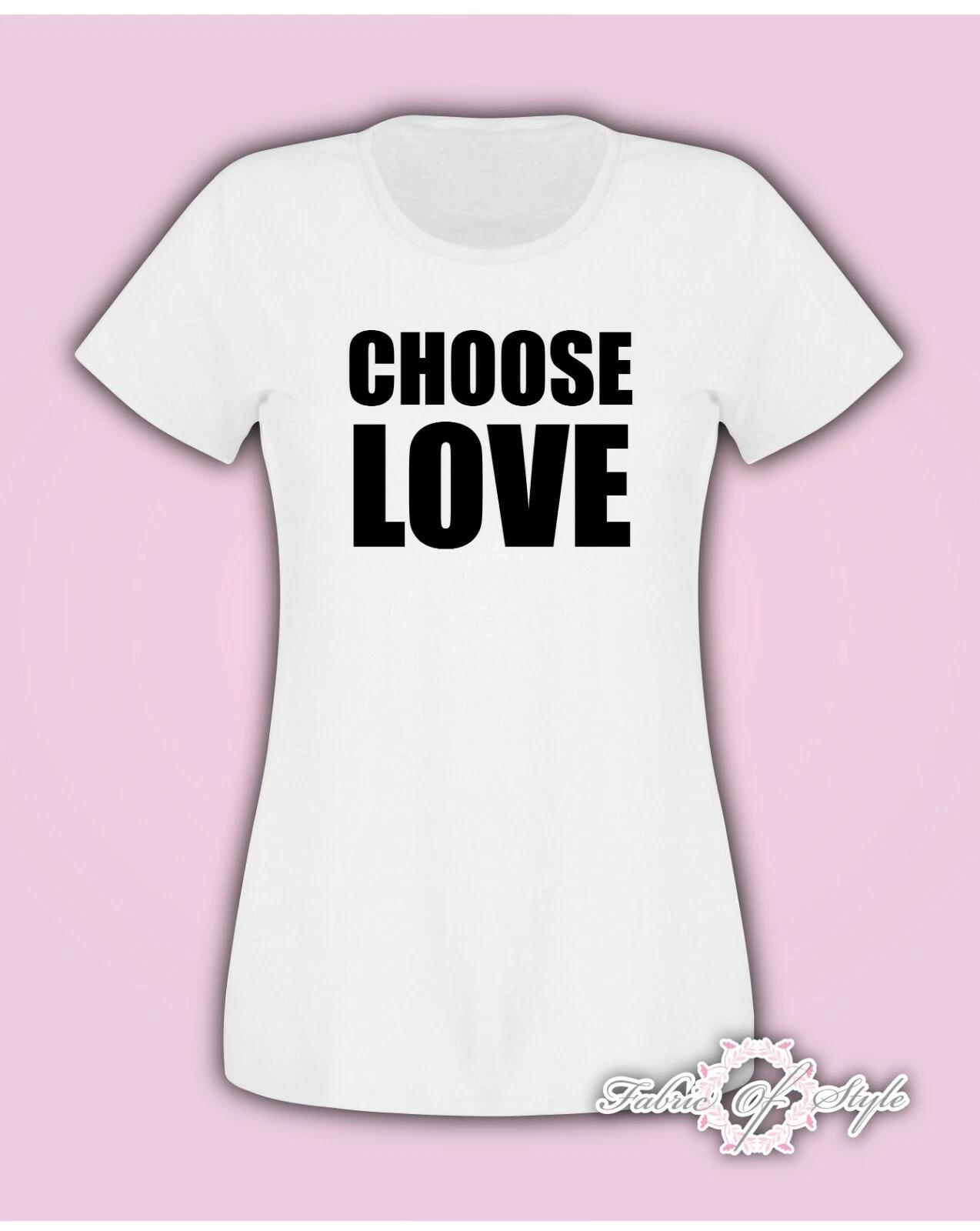CHOOSE LOVE Fancy Dress George Michael Retro 80s T- Shirt Female White S