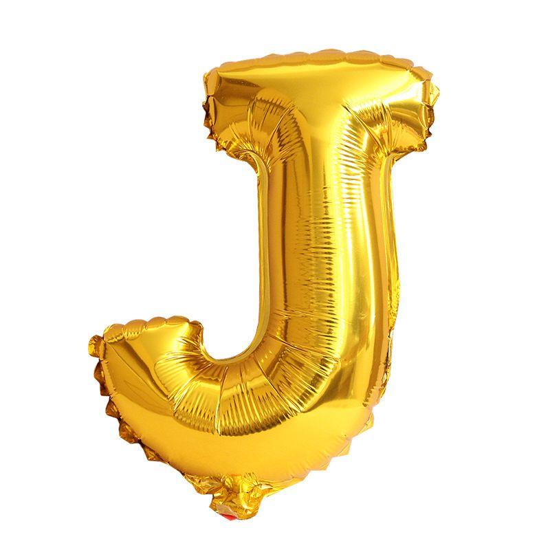 Elegant Gold Silver 16" Foil Letter Number Balloons For Birthday Party Decor