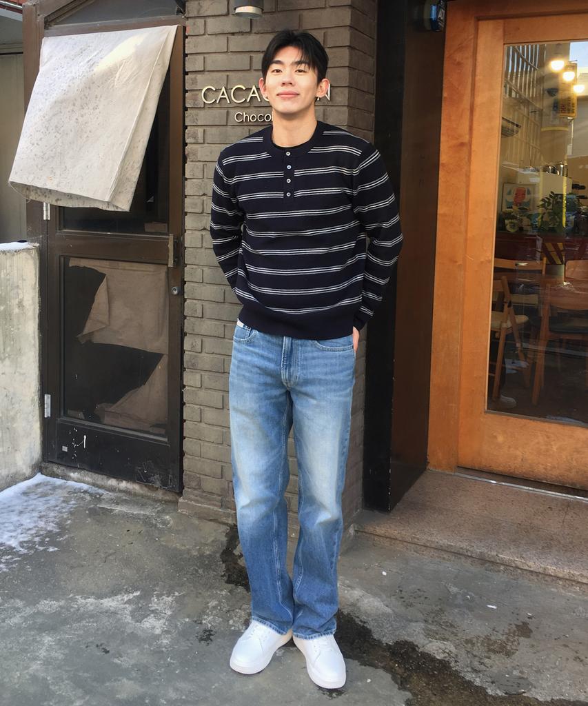 MINDBRIDGE [On] Hazzi Knit Henley Neck Semi-Oversized Daily Knit - 4 Colors